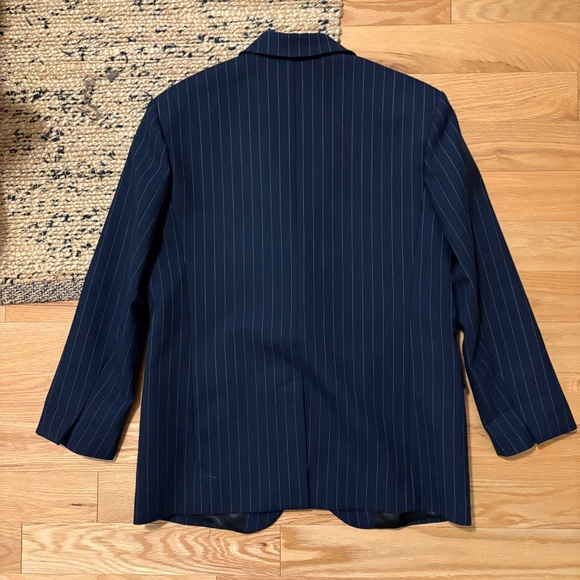 Sandro wool navy pinstripe blazer - Picture 3 of 3